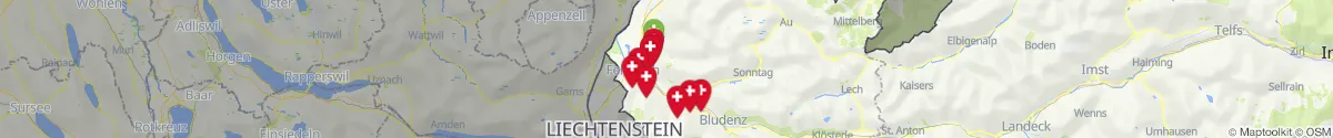 Kartenansicht für Apotheken-Notdienste in der Nähe von Dünserberg (Feldkirch, Vorarlberg)
